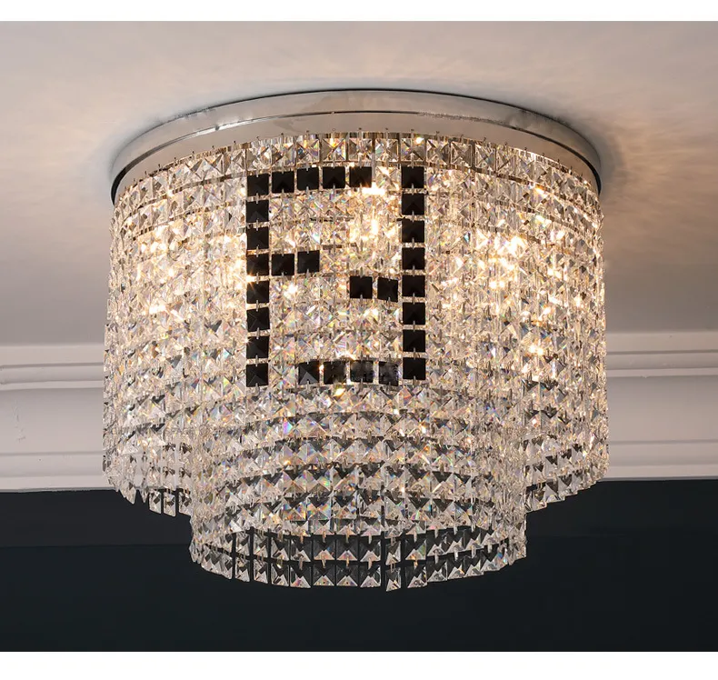 Elegant Modern Crystal LED Ceiling Light for Chic Interiors