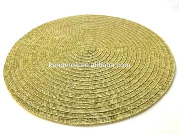 solid woven vinyl round mat