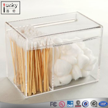 Shezhen factory clear acrylic medical cotton bud storage box with cotton box