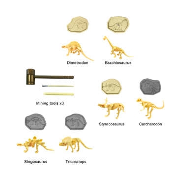 Mindblown Toys Dinosaur Fossil Dino Dig Kit: An Educational Geosafari Mining Experience