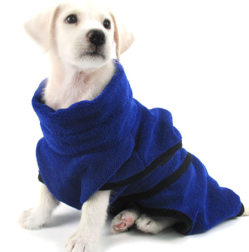 Microfiber Pet Bathrobe With Waist Belt Dog Bathrobe