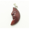 Moon Shape Red Jasper pendant