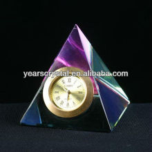 Hot Sell crystal clock pyramid(G-0203)