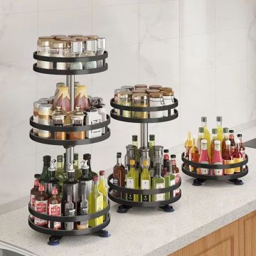 Rotatable Metal Turntable Storage Rack