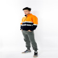 Orange reflector light polar fleece workwear