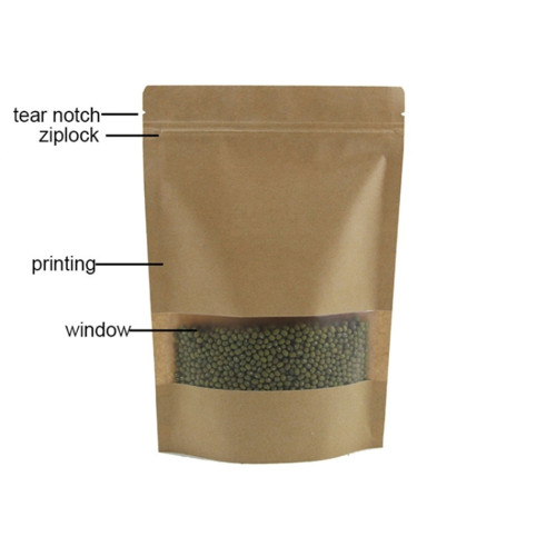 Kraft Paper Stand up Coffee Zip Bag