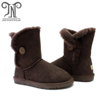 Customized fashion warm sheepskin winter snow boots