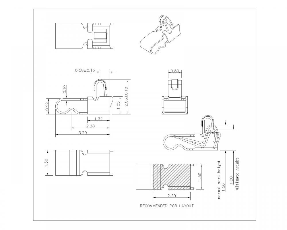 SF-032-XX-07 Palec sprężynowy L 3,2 mm