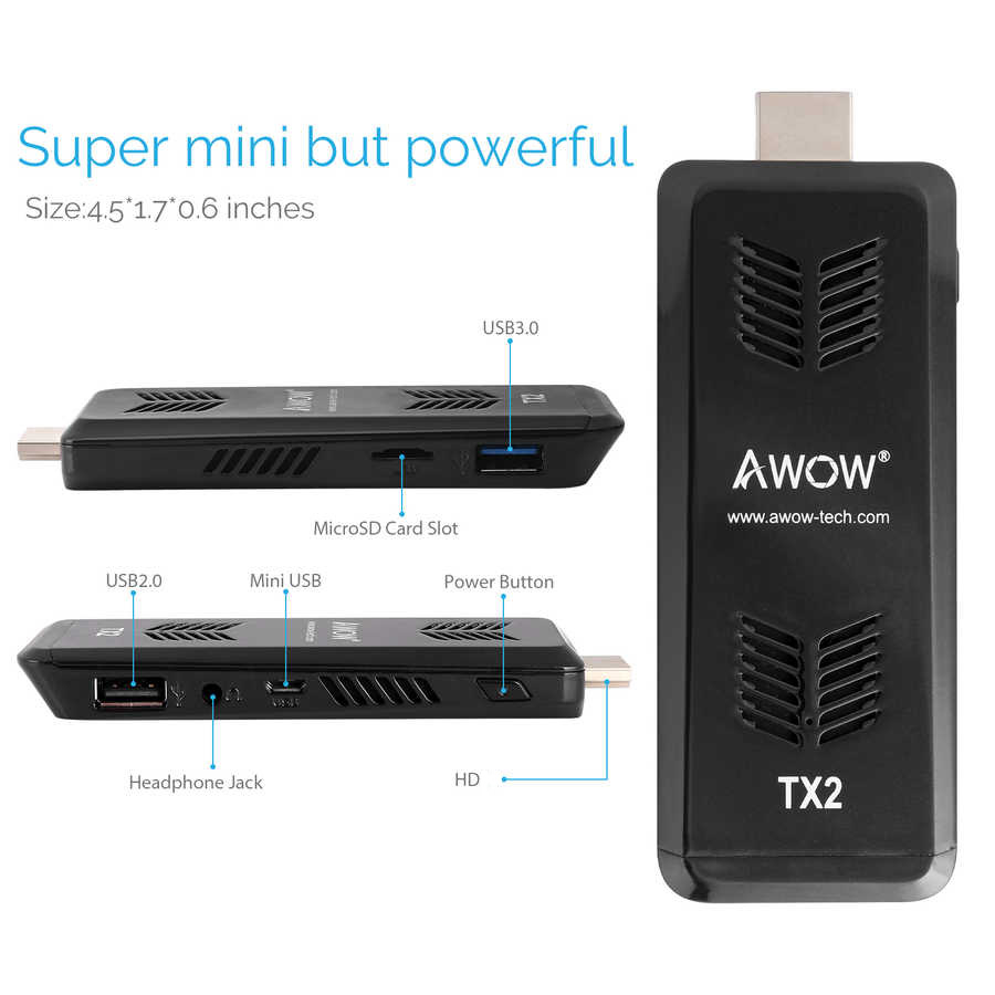 Mini PC ชนะ 10 Intel Core Intel Atom X5 Z8350 RAM DDR3 4GB ROM EMMC 64GB Band Dual WiFi 2.4G/5GHz PC Stick Desktop แบบพกพา