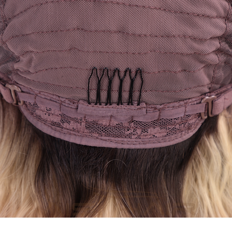 Ombre Wholesale For Black Women Cheap Fiber Wavy Pre Plucked Futura High Heat Resistant Lace Front Synthetic Hair Wigs