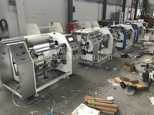 Two Station Rewinding Shaft Aluminium Foil Roll Machine