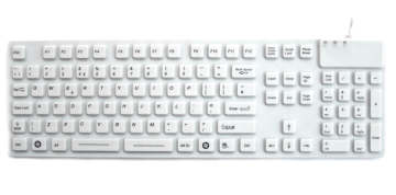 dishwasher safe silicone medical keyboard with full size and feet