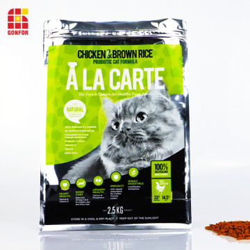 2.5KG Aluminium Flat Bottom Pouch Bag dari Makanan Kucing