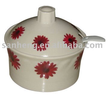 sugar pot with spoon