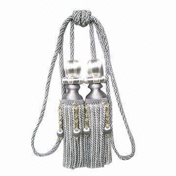 Double tassel tiebacks with beads