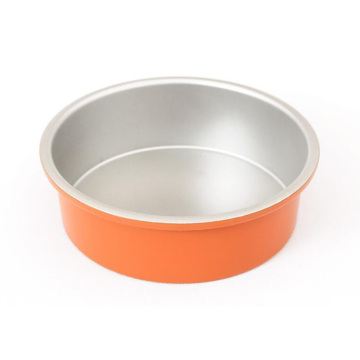 6" Carbon Steel Nonstick Round Cake Mold-Orange