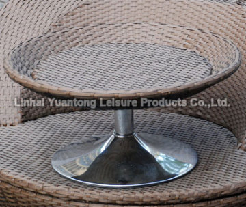 Round Rattan Teapoy