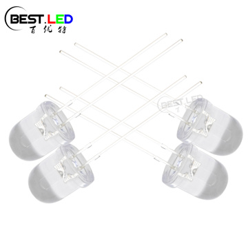 Super Bright 8mm White LED 8000K Clear Lens