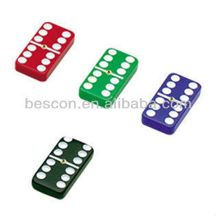 colored plastic game dominoes