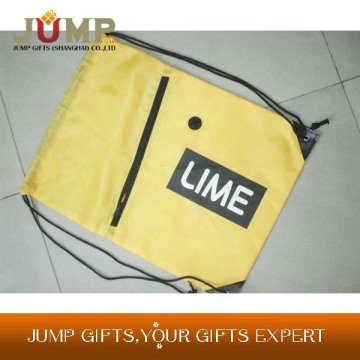 wholesale polyester drawstring bag,cheapest yellow polyester drawstring bags