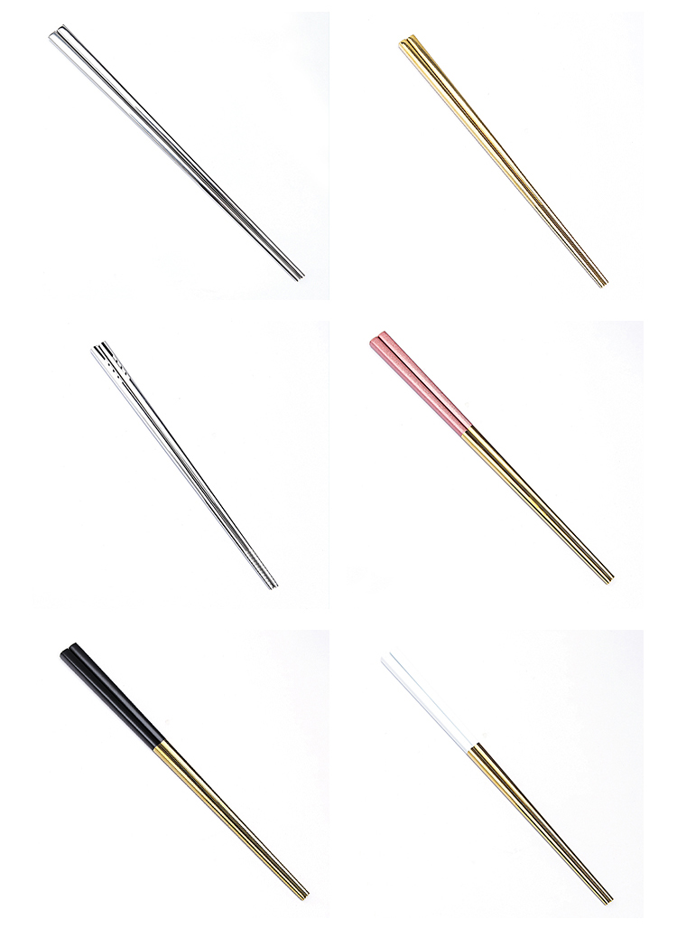 Metal Titanium Chopsticks Custom Color Stainless Steel Korean for Sushi Wedding Gift Japanese Chopsticks