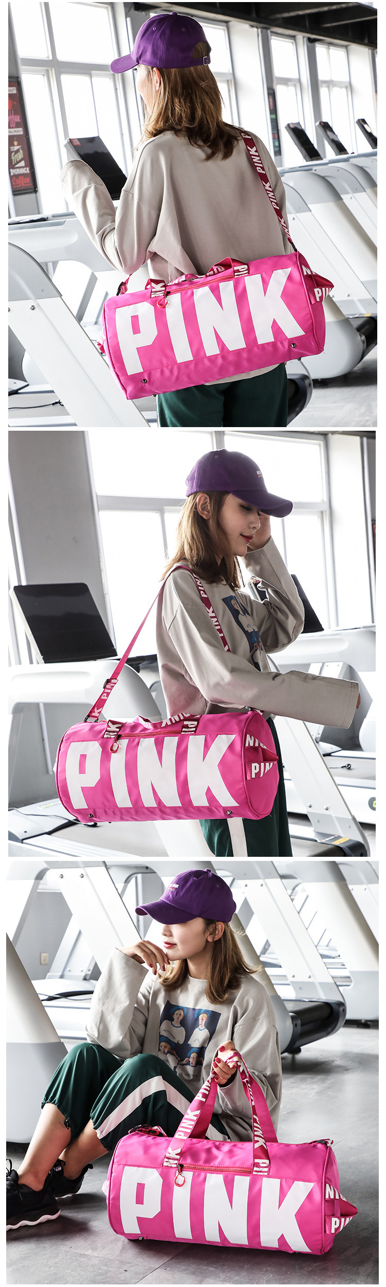 Cheap Factory Price Duffel Pink Bag Gym Women