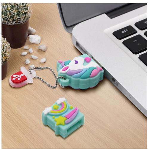 custom PVC USB flash drive Unicorn Cartoon USB Flash Drive Factory