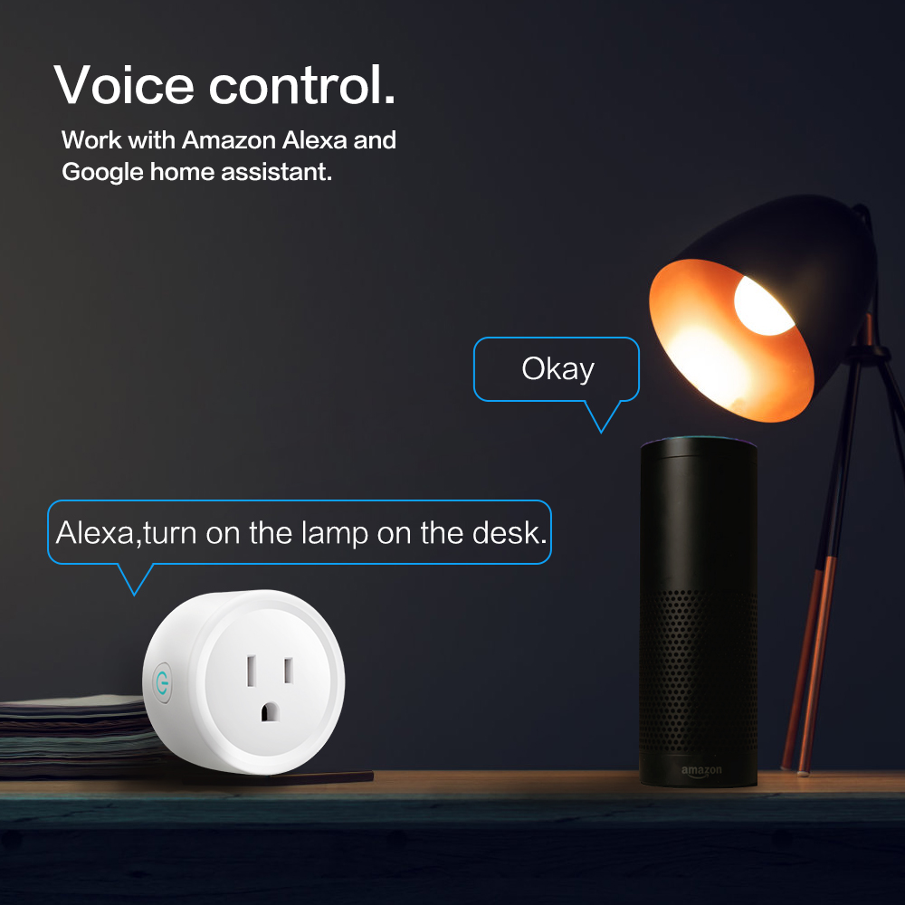 OEM Custom Design WiFi Outlet Amazon Home Alexa Smart Plug Socket
