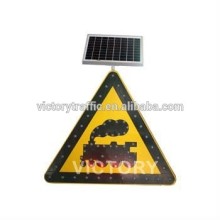 Solar LED traffic sign, Train warning LED traffic safety sign