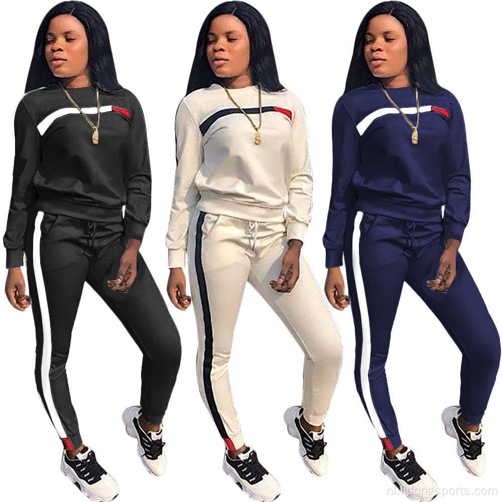 Casual o-neck 2-delige tracksuit dames set