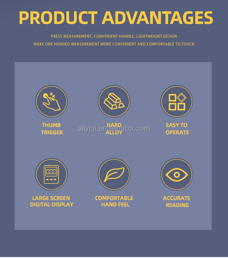 Metal Continuous Micrometer Thickness Gauge with Digital Display Grating Continuous Micrometer