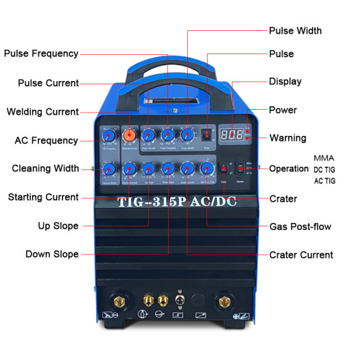 TIG315P ac dc pulse welding machine aluminium welder 380 volts 3phase