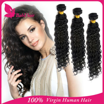 100% virgin hair braid unprocessed virgin indian deep wave hair