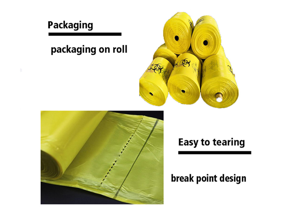 Medical Plastic Yellow Red Black Biohazard Bag Garbage Autoclavable Waste Bag