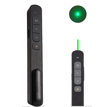 Hot Sale 2.4GHz Wireless Presentation Clicker with Green Laser Pointer