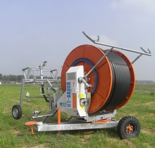 solar powered water hose reel irrigation system