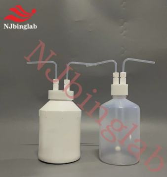 NJbinglab PFA Gas Wash Bottle 100ml Polyvinylidene Chloride.
