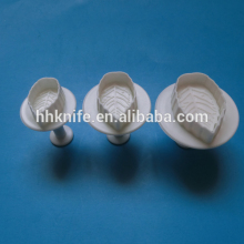 Plastic Leaf Shape Cake Cookie Decoration Mould Press