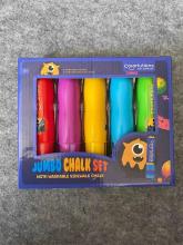 Jumbo Chalk Set With Washable Sidewalk Chalk