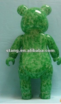 Green plastic bear figure,bear decoration toys