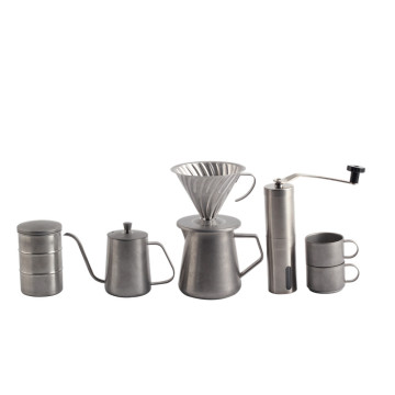 Set di coffeeware in acciaio inossidabile barista