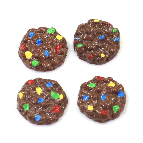 Dekorative Mini Flatback Schokoladenkekse Kekse geformt Harz Cabochon Küche Kühlschrank Dekor Artikel DIY Spacer