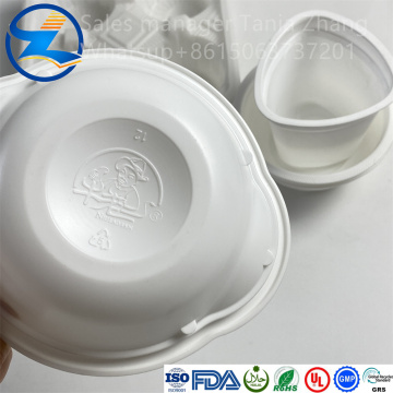 Polipropileno PP de grau alimentar para xícaras de iogurte branco