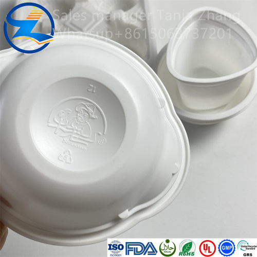 Polpropileno PP de grado alimenticio para tazas de yogurt blancas