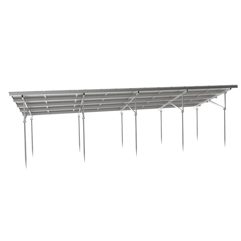 Solar PV Ground Mounting Structure with Adjustable Ground Screw for Solar Panel Installation