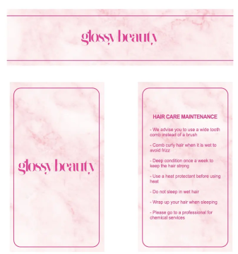 Wholesale Custom Logo Hair Sticker Hang Tags & Wig Label Paper Hang Tags for Bundles