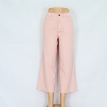 Dames roze wide been jeans groothandel