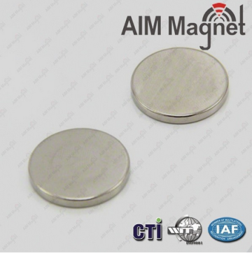 coin shape thiny magnets 15mm diameter x 1mm thick