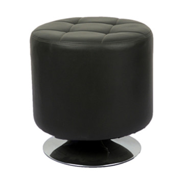 Home goods round leather ottoman