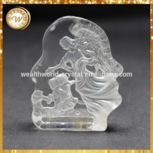 High quality promotional crystal laser angel block